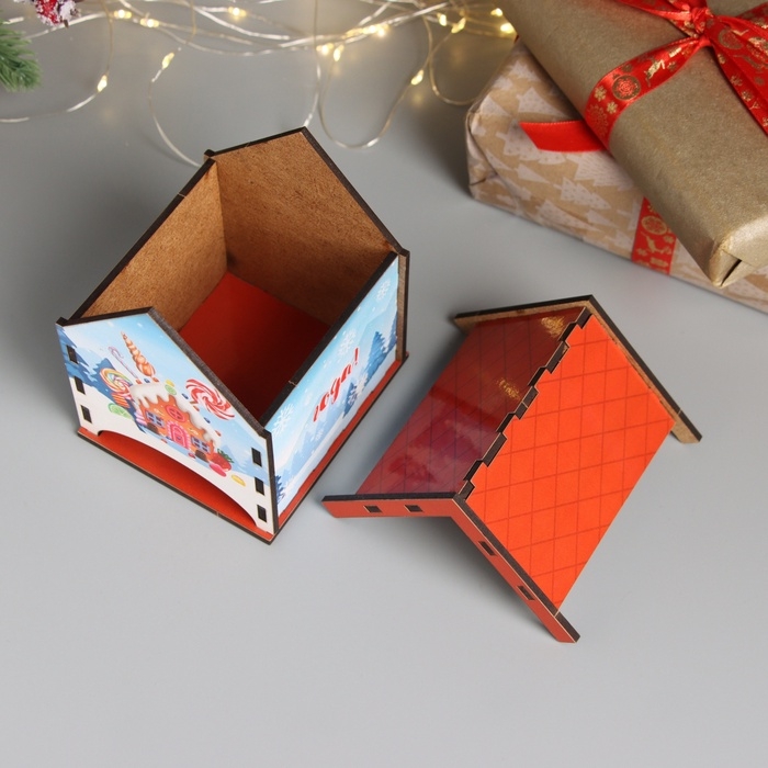 Новогодний чайный домик Новогодний чайный домик "Сладкого года" 10,5х9,5х12 см