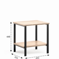 Тумба прикроватная ЛОФТ, 353*450*446, дуб сонома