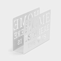 Салфетница Доляна «Дом здесь», 15×4×10 см, цвет белый Салфетница Доляна «Дом здесь», 15×4×10 см, цвет белый