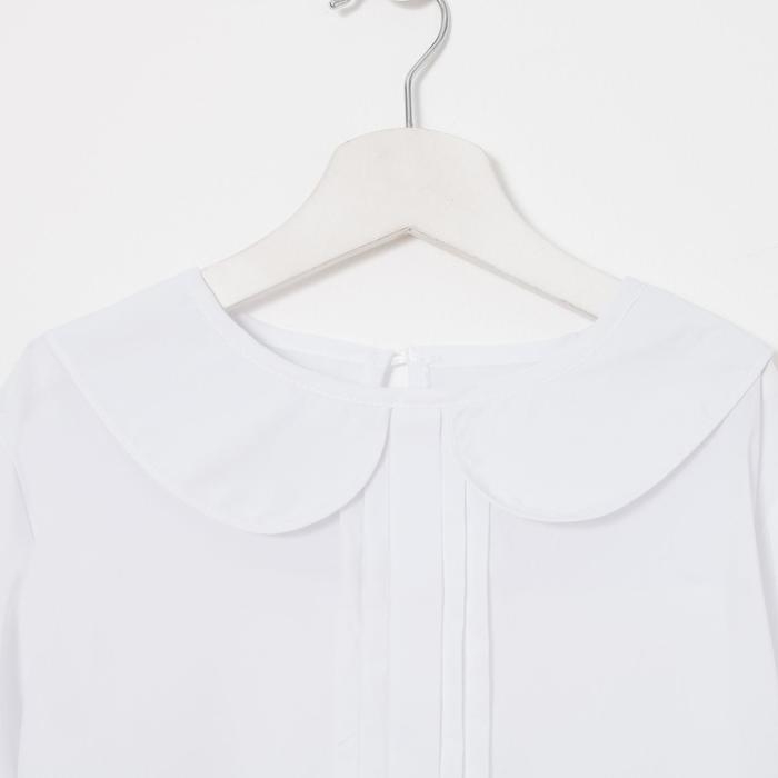 Школьная блузка для девочки, цвет белый, рост 146 см