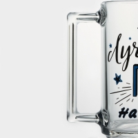 Кружка стеклянная &laquo;Фитнес. Лучший папа&raquo;, 320 мл