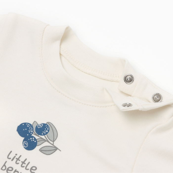 Футболка с дл. рукавом Крошка Я Little berry р. 74-80, молочный Футболка с дл. рукавом Крошка Я Little berry р. 74-80, молочный
