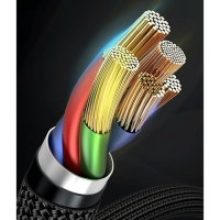 Кабель Baseus, Type-C - Lightning, 2.4 А, 18W, 1 м, красный+черный Кабель Baseus, Type-C - Lightning, 2.4 А, 18W, 1 м, красный+черный