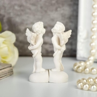 Сувенир полистоун "Ангелочки поцелуй на сердце" набор 2 шт 6х4х3,5 см Сувенир полистоун "Ангелочки поцелуй на сердце" набор 2 шт 6х4х3,5 см
