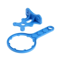 Корпус для фильтра "Аквабрайт" АБФ-10-12, 1/2", для холодной воды, ключ, крепеж, прозрачный