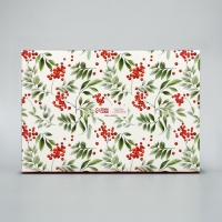 Коробка для капкейков складная с двусторонним нанесением «Снегири», 25 х 17 х 10 см, Новый год Коробка для капкейков складная с двусторонним нанесением «Снегири», 25 х 17 х 10 см, Новый год