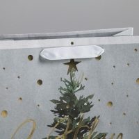 Пакет подарочный новогодний крафтовый вертикальный &laquo;Сказочная ёлочка&raquo;, ML 23 х 27 х 11.5 см, Новый год