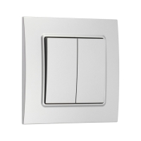 Выключатель проходной TOT Elegant, 10 А, 2 кл., скрытый, серебристый Выключатель проходной TOT Elegant, 10 А, 2 кл., скрытый, серебристый