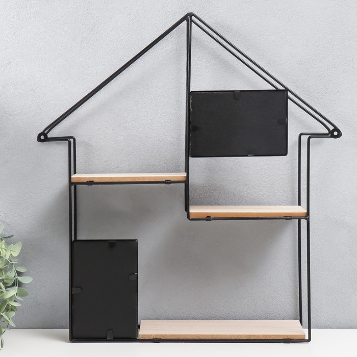 Фоторамка-коллаж с полкой (на 2 фото) 10х15 см Фоторамка-коллаж с полкой (на 2 фото) 10х15 см