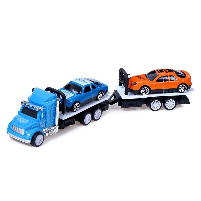 Грузовик инерционный &laquo;Автовоз&raquo;, с 2 машинками, МИКС