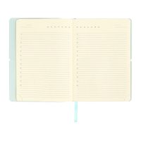 Ежедневник недатированный A5 136 листов deVENTE. Jane, мягкая обложка пвх, резинка, перфорация, ляссе, блок 70, голубой