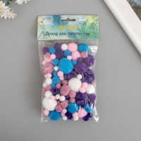 Декор для творчества "Помпончики. Звёздное небо" d=1-3 см набор 135 шт Декор для творчества "Помпончики. Звёздное небо" d=1-3 см набор 135 шт