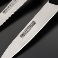 Набор кухонных ножей Доляна &laquo;Кулинарные изыски&raquo;, 3 шт, лезвие 8 см, 11 см, 11 см, цвет чёрный