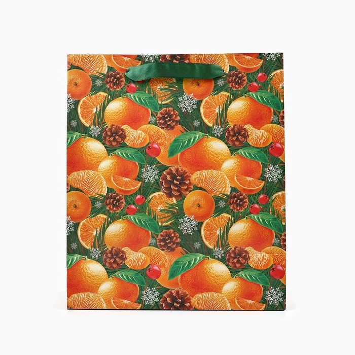 Пакет подарочный новогодний крафтовый вертикальный &laquo;Мечты сбываются&raquo;, ML 23 х 27 х 11.5 см , Новый год