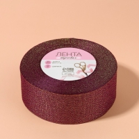 Лента парчовая, 40 мм, 23 &plusmn; 1 м, цвет сливовый №012
