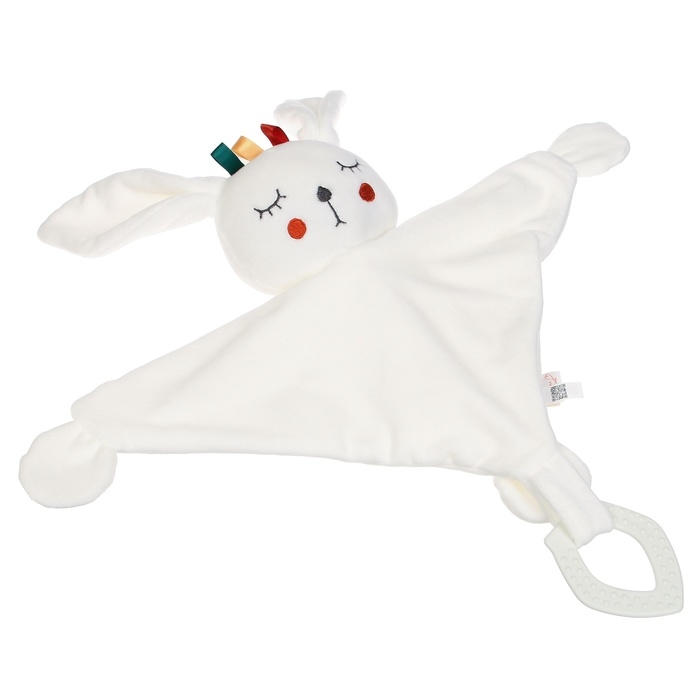 Комфортер - игрушка &laquo;Зайка Бонни&raquo;, погремушка, прорезыватель, цвет белый, Крошка Я