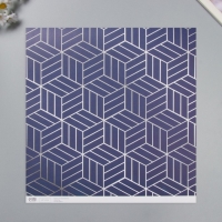 Бумага для скрапбукинга "3D геометрия" плотность 180 гр набор 5 шт 30,5х32 см