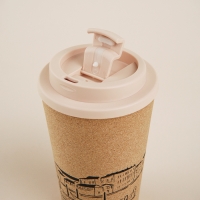 Стакан для кофе с крышкой SL Home «Венеция», пробковый, 350 мл, 9,5×9,5×14,5 см, цвет бежевый Стакан для кофе с крышкой SL Home «Венеция», пробковый, 350 мл, 9,5×9,5×14,5 см, цвет бежевый