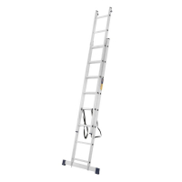 Лестница ТУНДРА, двухсекционная, алюминиевая, 8 ступеней Лестница ТУНДРА, двухсекционная, алюминиевая, 8 ступеней