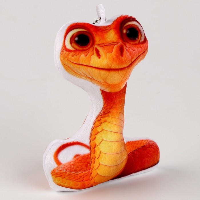 Новый год! Мягкая игрушка на подвесе «Змейка», 11 см, цвет песочный Новый год! Мягкая игрушка на подвесе «Змейка», 11 см, цвет песочный