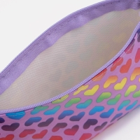 Косметичка на молнии, цвет сиреневый/разноцветный Косметичка на молнии, цвет сиреневый/разноцветный