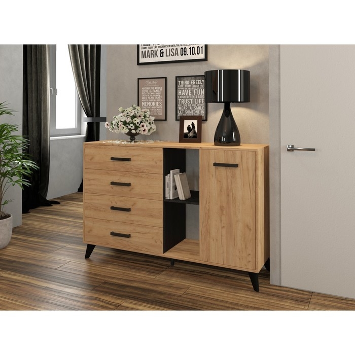 Комод Светлана, 1375х400х905, Дуб золотой/Венге Комод Светлана, 1375х400х905, Дуб золотой/Венге