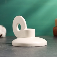 Подсвечник "Лео" белый глянец, 8х13х10см Подсвечник "Лео" белый глянец, 8х13х10см