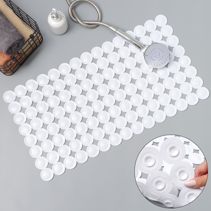 Коврик противоскользящий в ванну на присосках SAVANNA &laquo;Пузыри&raquo;, 38&times;68 см, цвет МИКС