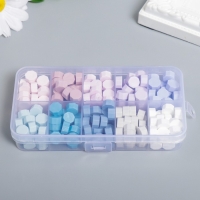 Набор сургуча "Розовый и голубой" пастель матовый 10 цветов 12,7х6,5х2 см