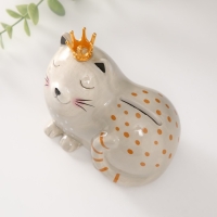 Копилка керамика "Спящая серая кошка в короне" 11,6х7,4х10,3 см Копилка керамика "Спящая серая кошка в короне" 11,6х7,4х10,3 см