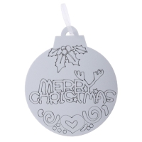 Ёлочное украшение под раскраску &laquo;Merry Christmas&raquo; 4 шт., кисть