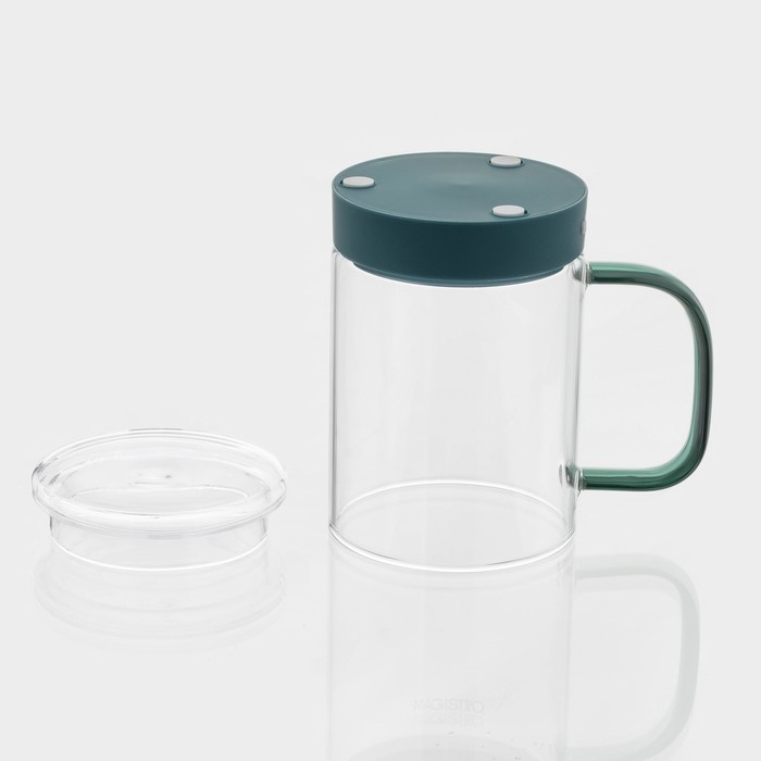 Кружка - мешалка стеклянная &laquo;Слот&raquo;, 400 мл, 11,5&times;8&times;12,2 см