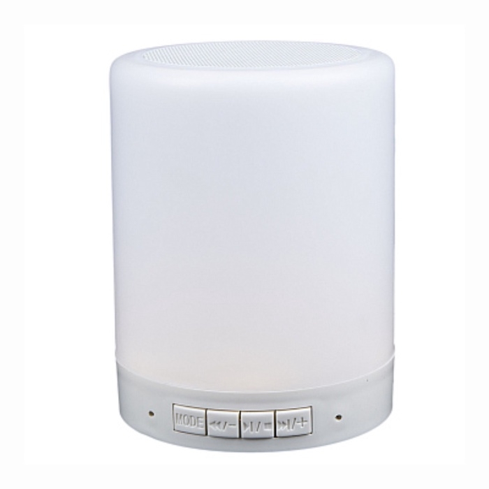 Портативная колонка PERO WS04, 3 Вт, Bluetooth 5.3, 400 мАч, подсветка, белая