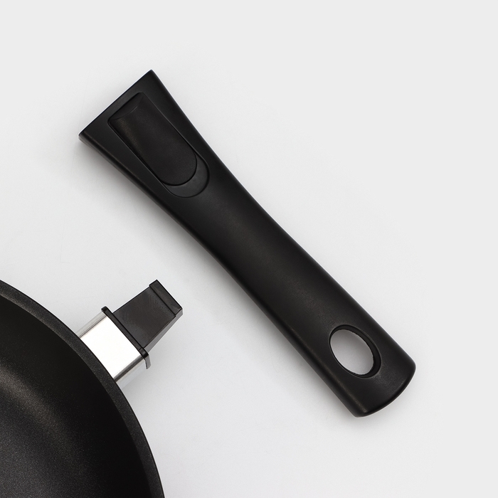 Сковорода «Традиция», d=26 см, съёмная ручка, антипригарное покрытие, цвет чёрный Сковорода «Традиция», d=26 см, съёмная ручка, антипригарное покрытие, цвет чёрный