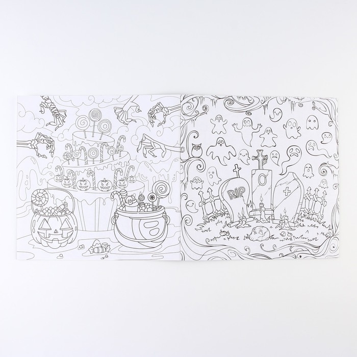 Раскраска-антистресс на хэллоуин &laquo;Ведьмочка&raquo;, 20 стр.
