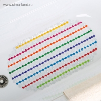 Коврик противоскользящий в ванну на присосках Доляна «Радуга», 35×65 см Коврик противоскользящий в ванну на присосках Доляна «Радуга», 35×65 см