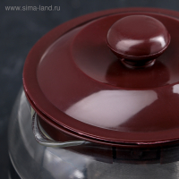 Чайник стеклянный заварочный &laquo;Бруно&raquo;, 750 л, 16&times;11,5&times;13 см, с металлическим ситом, цвет коричневый