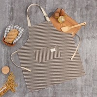 Фартук Доляна с карманом, цв.коричневый, 70*65&plusmn;4см, 100% хл, рогожка