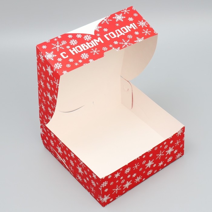 Коробка подарочная новогодняя складная &laquo;Дедушка Мороз&raquo;, 25 х 25 х 10 см, Новый год