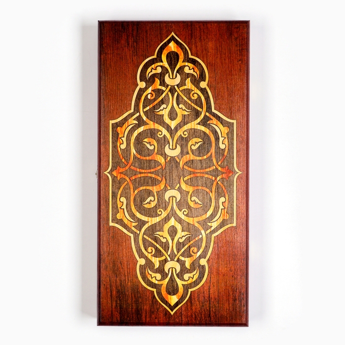 Нарды деревянные большие, настольная игра Нарды деревянные большие, настольная игра "Маркетри-21", 40 х 40 см, с шашками