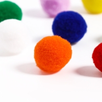 Набор текстильных деталей для декора «Бомбошки», 100 шт., размер 1 шт. — 2 см Набор текстильных деталей для декора «Бомбошки», 100 шт., размер 1 шт. — 2 см