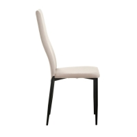 Стул "ВОЛНА", Черный/Велюр крем Стул "ВОЛНА", Черный/Велюр крем