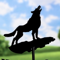 Флюгер "Воющий волк №2" малый 15*25 см Флюгер "Воющий волк №2" малый 15*25 см