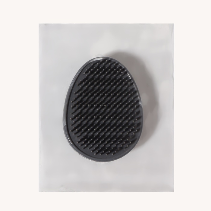 Расчёска массажная, 9 × 7 см, цвет серый Расчёска массажная, 9 × 7 см, цвет серый