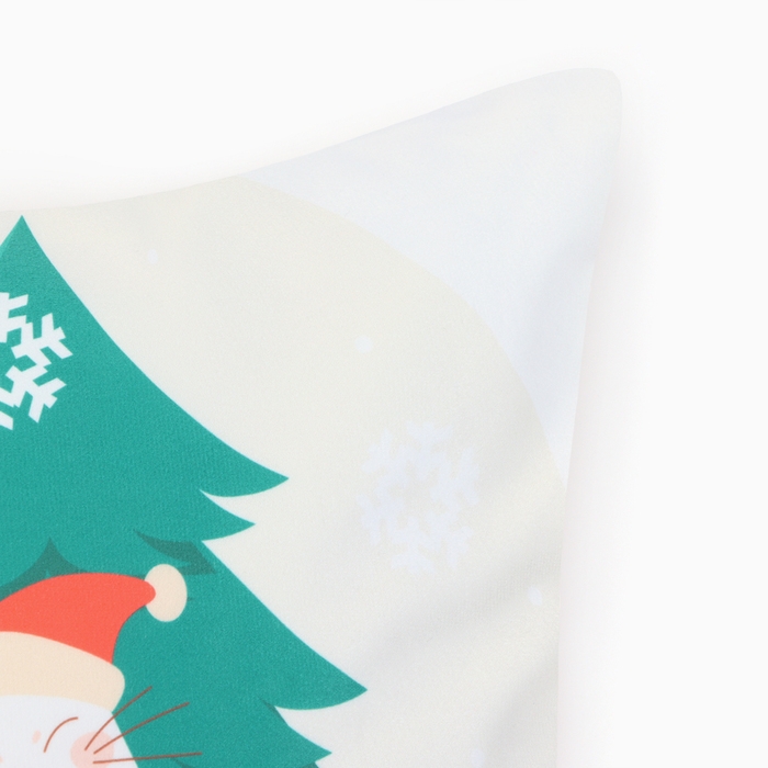 Новый год. Чехол на подушку Этель Новый год. Чехол на подушку Этель "Зимний муррр" 40х40см,100% п/э