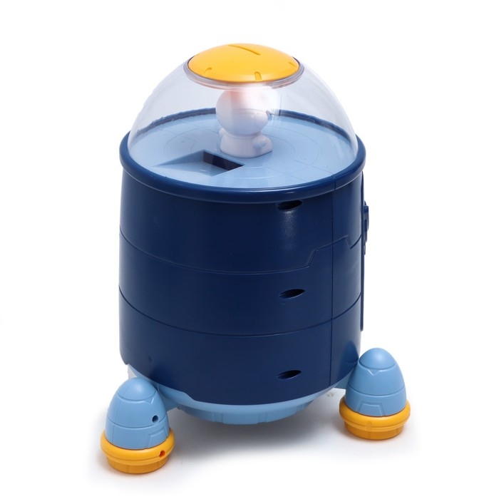 Копилка «Ракета», свет, звук, засасывает купюры, цвет синий Копилка «Ракета», свет, звук, засасывает купюры, цвет синий