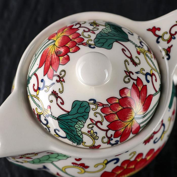 Чайник керамический заварочный с металлическим ситом &laquo;Лотос&raquo;, 350 мл