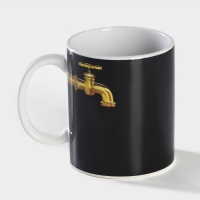 Кружка-хамелеон керамическая Доляна &laquo;Кран&raquo;, 350 мл, цвет чёрный