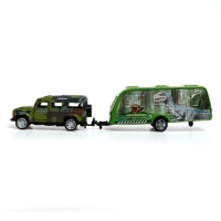 Машина металлическая с прицепом &laquo;Динозавр&raquo;, открываются двери, цвет МИКС