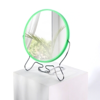 Зеркало настольное - подвесное «Круг», двустороннее, с увеличением, d зеркальной поверхности 14,5 см, цвет зелёный Зеркало настольное - подвесное «Круг», двустороннее, с увеличением, d зеркальной поверхности 14,5 см, цвет зелёный